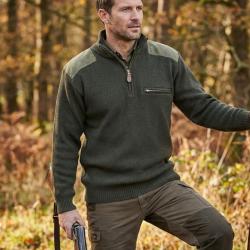Pull poche zipp&eacute;e et renforts &eacute;paules LY0701