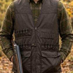 Gilet de Chasse LEDERTYS Impercoat LY0209 Carnier D&eacute;tachable PVC. Cartouchi&egrave;re et Protection Imperco
