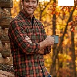 Chemise Manches Longues Homme CH2024 &agrave; Carreaux Tricolores 39/40