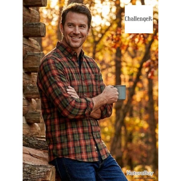 Chemise Manches Longues Homme CH2024 � Carreaux Tricolores 41/42