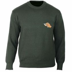 Pull ras du cou broderie bécasse LY0700B L