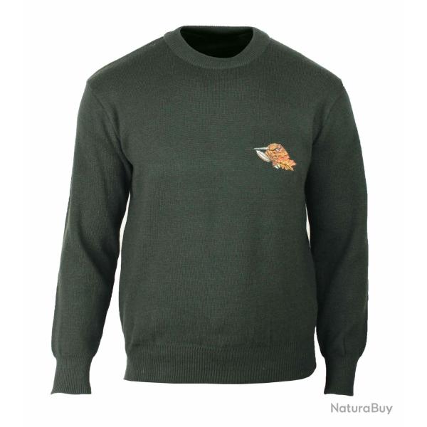 Pull ras du cou broderie bcasse LY0700B L