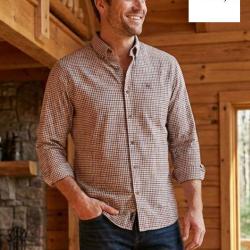 Chemise Manches Longues Homme Challenger Troglo1 &agrave; Carreaux 39/40