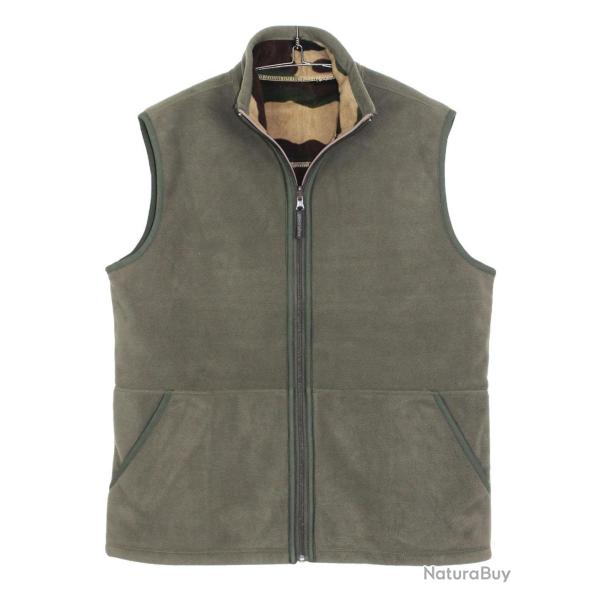 Gilet Sans Manches Polaire Rversible Kaki & Camouflage Homme - MAYFLOWER S