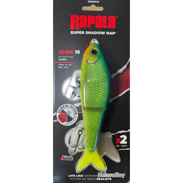 Poisson-nageur Rapala Super Shadow Rap Glide - 16Cm Parrot