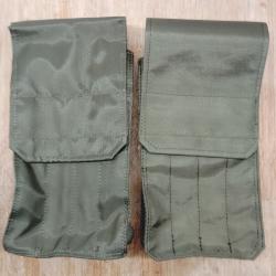 Lot de 2 Porte-chargeurs MAT49 arm&eacute;e fran&ccedil;aise Vinyle et nylon en excellent &eacute;tat.neuf de stock