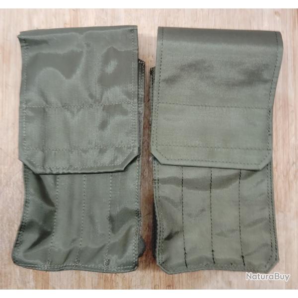 Lot de 2 Porte-chargeurs MAT49 arm�e fran�aise Vinyle et nylon en excellent �tat.neuf de stock