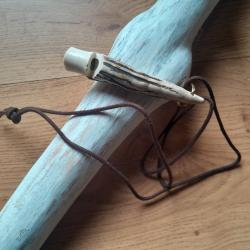 Sifflet corne  de Cerf 11 cm  N° 4