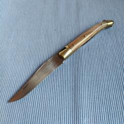 Couteau canif Calmels corne lame poinçon passe lacet ancien