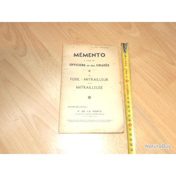 MEMENTO fusil mitrailleur 24-29 et mitrailleuse 1924 HOTCHKISS 1914 - VENDU PAR JEPERCUTE (D24F691)