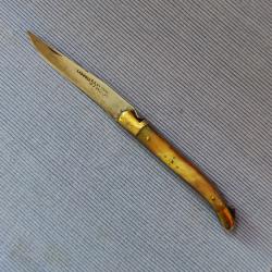 Ancien LAGUIOLE 55 SAUZEDE ANGELY 2 pièces carbone corne