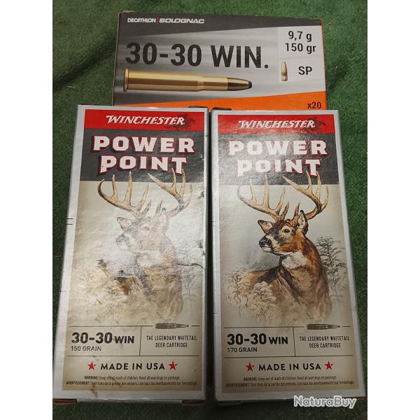 60 munitions 30-30 winchester