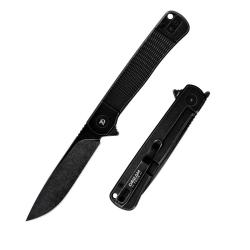 Couteau Dreamtech LAME Drop Point Acier D2 MANCHE Titane Noir Framelock DTK4369B0
