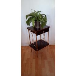 Antiquité table de luxe, de design art déco, française chevet table d'appoint rare