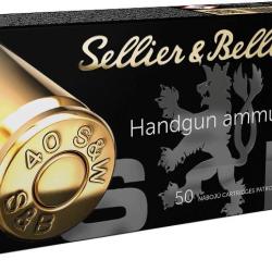 BOITE DE 50 CARTOUCHES SELLIER BELLOT CAL. 40SMITH&WESSON FMJ 180GRS - CATEGORIE B
