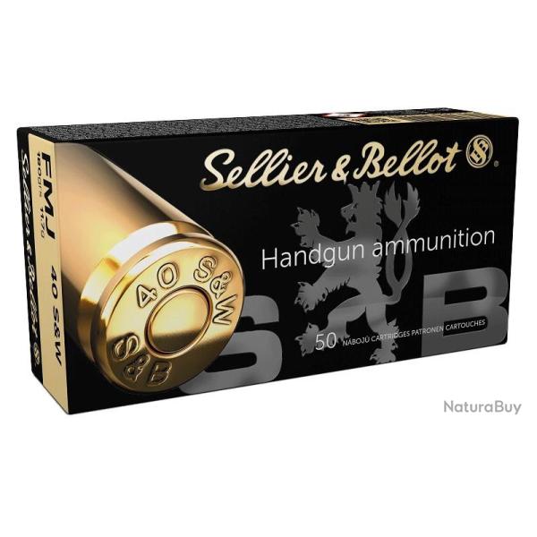 BOITE DE 50 CARTOUCHES SELLIER BELLOT CAL. 40SMITH&WESSON FMJ 180GRS - CATEGORIE B