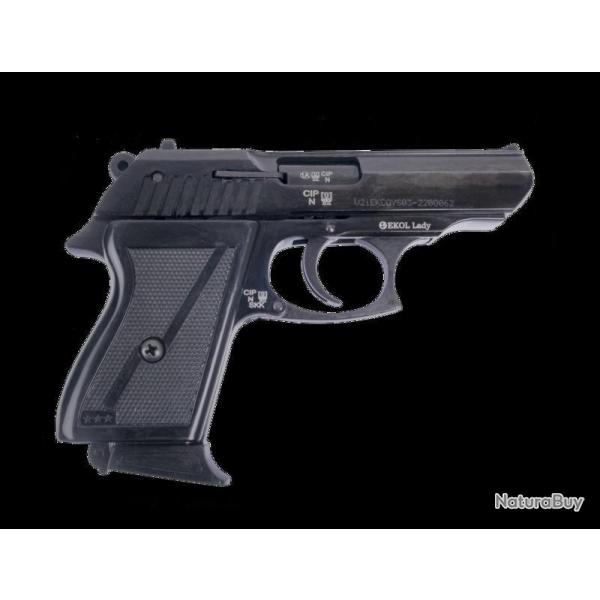 PISTOLET LADY NOIR Cal 9 mm P.A.K