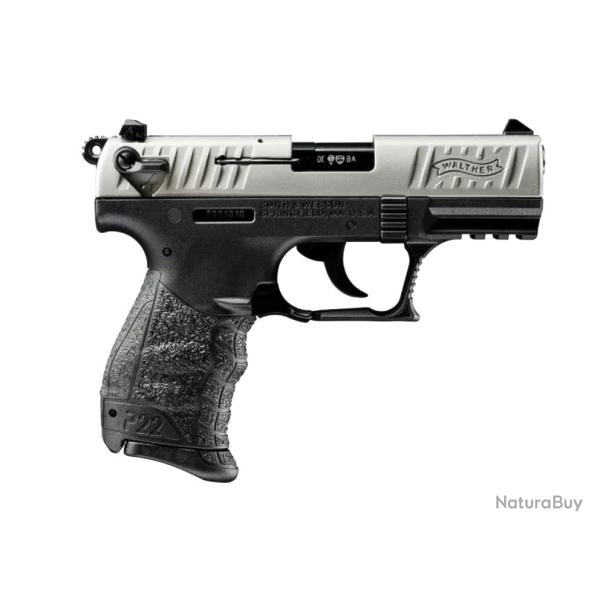 Pistolet P22Q Nickel Cal.22LR Canon 3.42" WALTHER