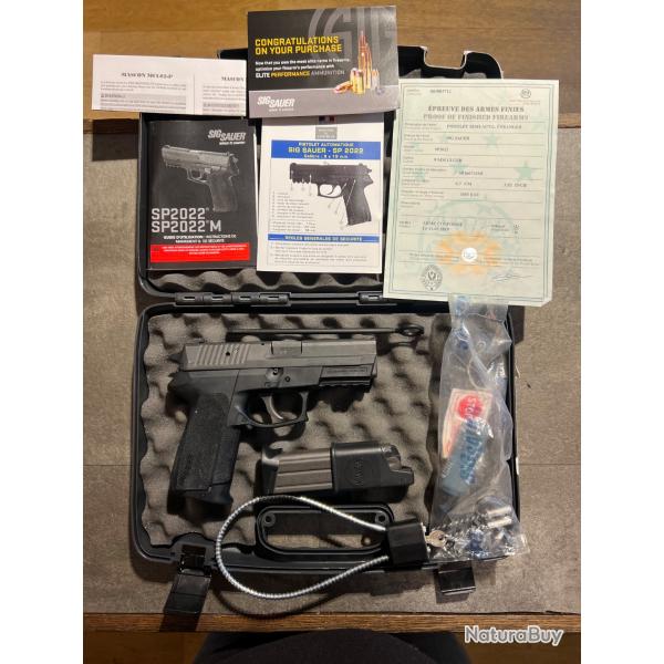 OCCASION - SIG SAUER SP2022 9X19 + HOLSTER SAFARILAND