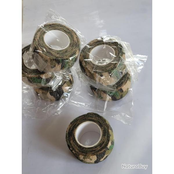 6 BANDES DE CAMOUFLAGE CAMO 25mmX4,80m