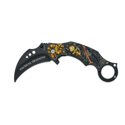 Couteau Karambit d'Entraînement 3D - Réplique Sécurisée pour Arts Martiaux et Self-Defense