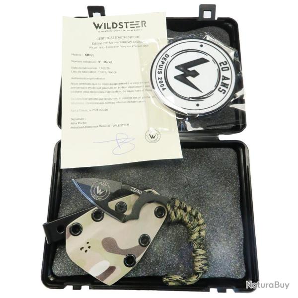 Krill Lame Noire Evide Paracorde Edition 20 Ans - Wildsteer