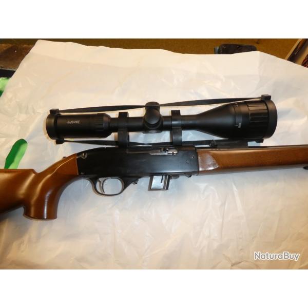 carabine semi auto VOERE cal 22lr + lunette 3-9x50
