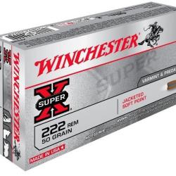 MUNITION 222 REM WINCHESTER 50GR POWER POINT