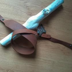Bretelle luxe cuir  large. Carabine ou fusil.