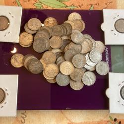 Lot de pi&egrave;ces de 50 centimes argent