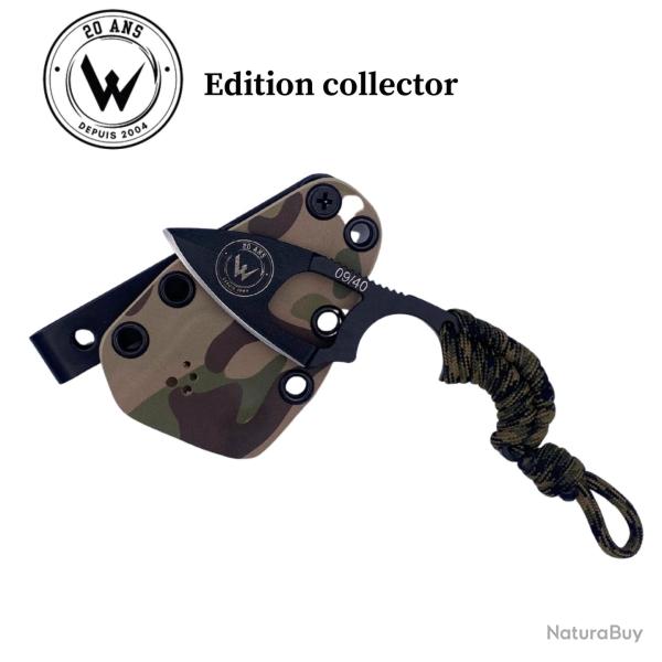 COUTEAU DE SURVIE WILDSTEER KRILL EDITION COLLECTOR LAME EPOXY NOIRE EVIDE