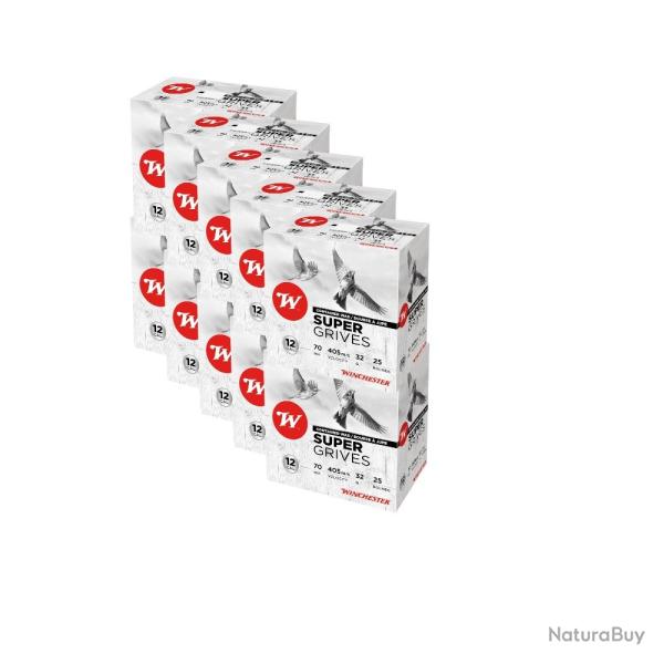 250 CARTOUCHES WINCHESTER SUPER GRIVES 12/70 32G BJ - N 7.5  VF