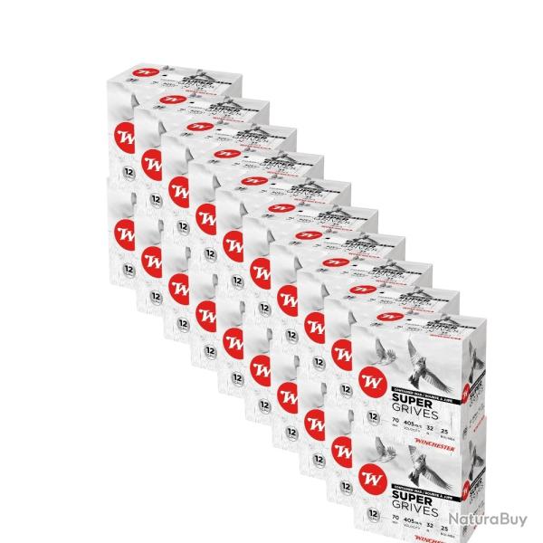 500 CARTOUCHES WINCHESTER SUPER GRIVES 12/70 32G BOURRE JUPE PB7.5 VF