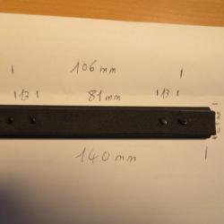 Rail picatinny 21 mm x 140