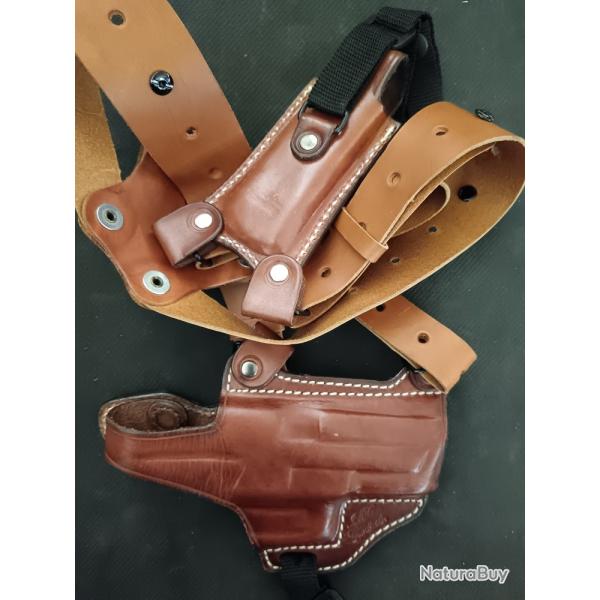 HOLSTER D'EPAULE MIAMI - JMC - SIG 2022 CUIR