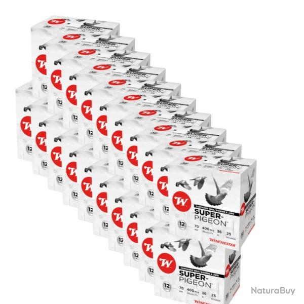 500 CARTOUCHES WINCHESTER SUPER PIGEON 12 70 36G BOURRE JUPE VF