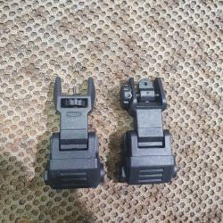 ensemble haussse & guidon pliants  DLG TACTICAL type FLIP UP SIGHT SET pour système AR15 AR10 AR308