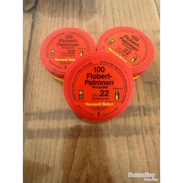 3 boites de bosquettes calibre 22 Flobert