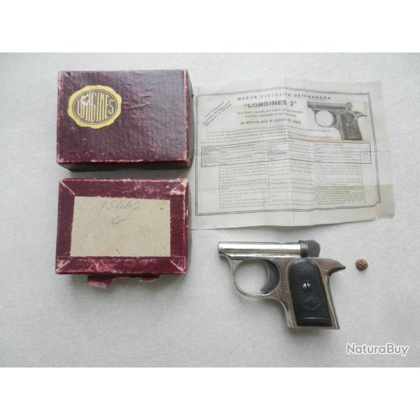 trs rare petit pistolet de starter et d'alarme Longines