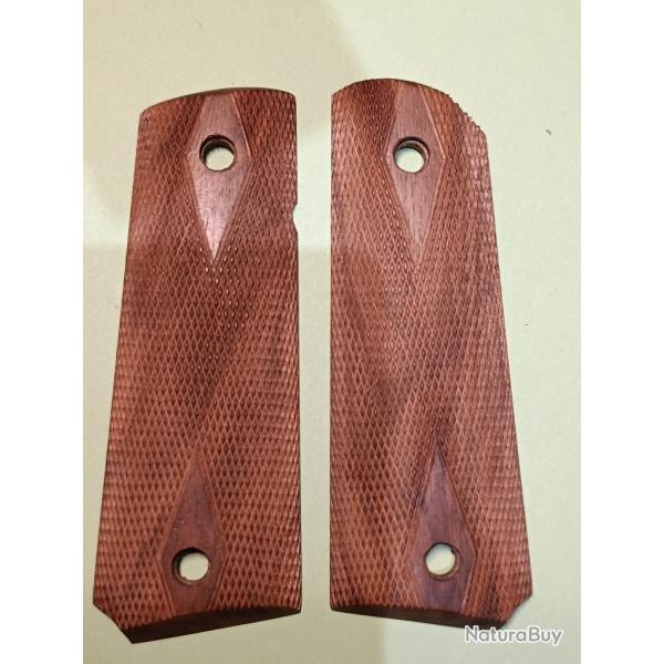 PLAQUETTES BOIS QUADRILLE POUR PISTOLET COLT 1911