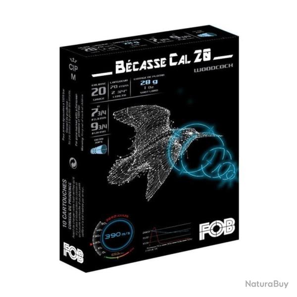 Cartouches FOB Cal 20/70 Bcasse Bior 28g N 7 3/4 et 9 3/4 x10