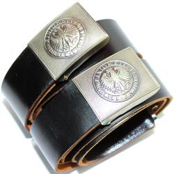 Ceinture en cuir d'origine de la Bundeswehr . Prix pour deux pi&egrave;ces . Livraison gratuite