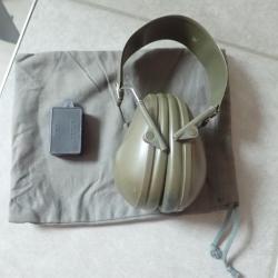Casque anti bruit + housse + bouchons. Armée Suisse. Idéal tir, TAR, Armée suisse