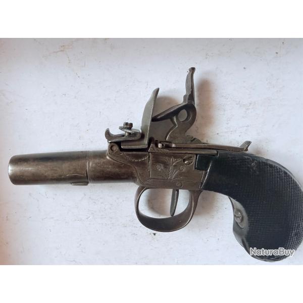 Pistolet de poche miniature  silex