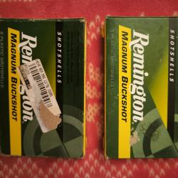 Lot de deux boîte remington magnum buckshot 12/76