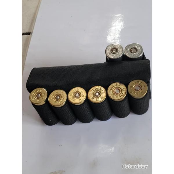 CARTOUCHIERE  de  CROSSE pour FUSIL  Cal 12 ou 16 ou 20 en tissu lastique a