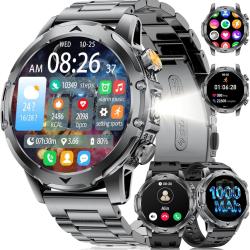 Montre Connectée Homme avec Appel Bluetooth, 1.53" HD AMOLED Smartwatch avec Batterie 1000 mAh(60+St