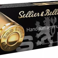 50 balles Cal.9x19 124grs FMJ S&B