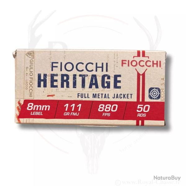 50 balles Cal.8mm Lebel 111grs FMJ FIOCCHI