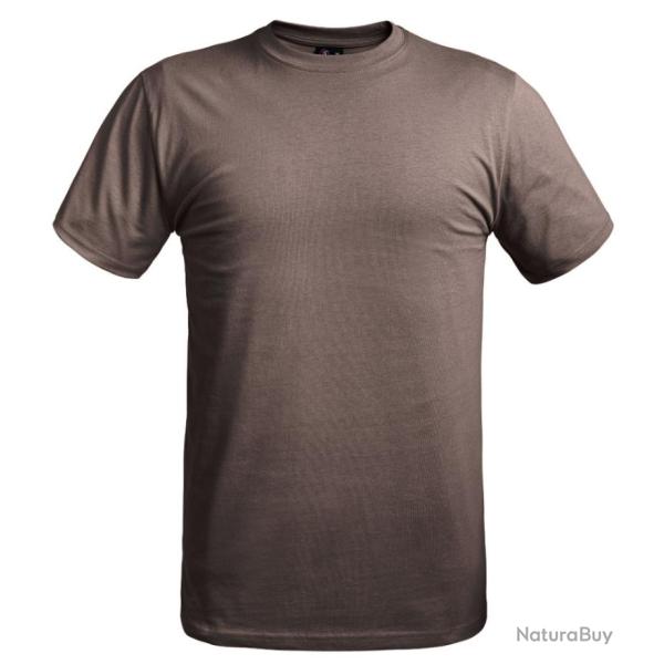 Tee shirt militaire Strong 100 coton Brun Terre de France